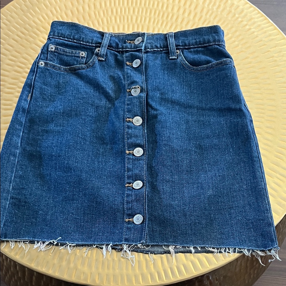 GAP Dark Blue Denim A-Line Skirt